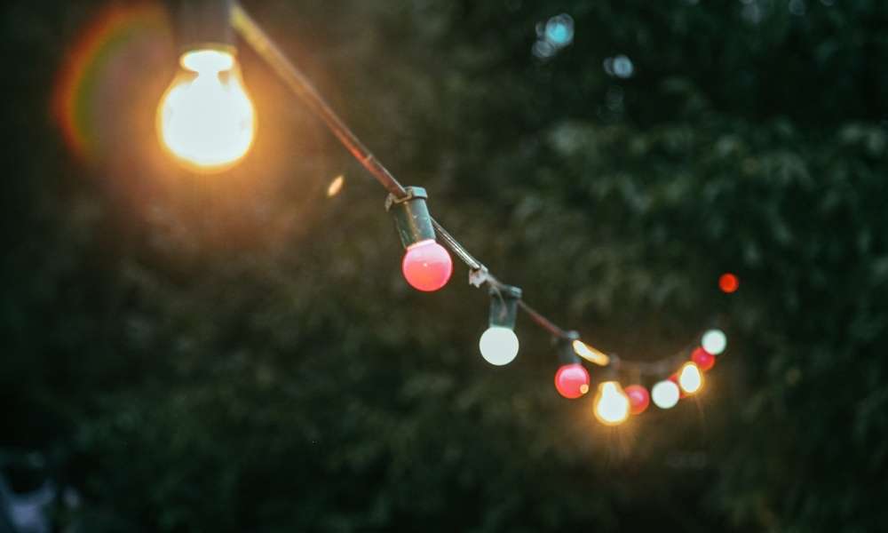 How to hang outdoor string lights on stucco