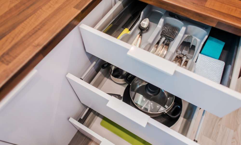 organize kitchen cabinets pots & pans
